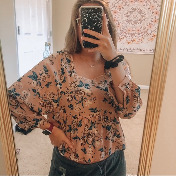 NWT American Eagle Stitched Square Neck Blouse - Picture 2 of 13